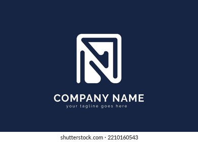 Initial Company Logo Template in simple modern futuristic iconic shape, For Your Business, Brand, Company, and Many More