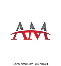 AM initial company red swoosh logo