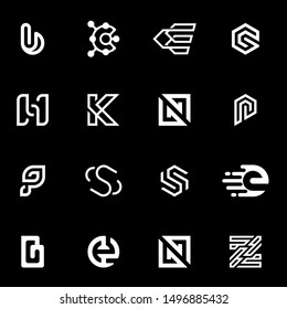 initial concept logo design vector template