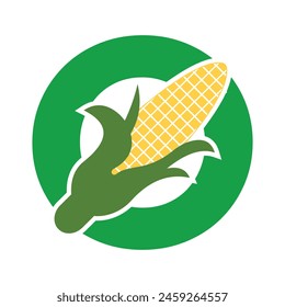 Initial Corncob Logo combine with letter O vector template