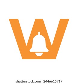 Initial Cowbell Logo combine with letter W vector template