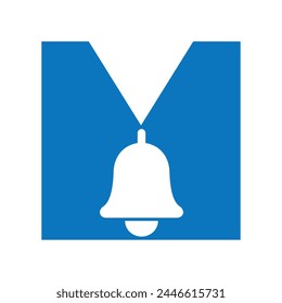 Initial Cowbell Logo combine with letter M vector template