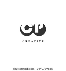 Empresa de CP inicial etiqueta creativa marca de ideas de moda