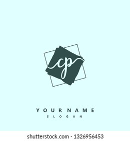 Initial CP handwriting logo