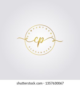 Initial CP handwriting logo