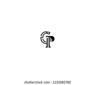 Initial CP Letter Linked Stylish Linear Monogram Modern Creative Logotype