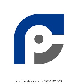 initial CP logo design for company business