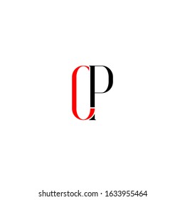 Initial CP PC Letter signature Logo design vector. Illustration of CP PC Logotype 