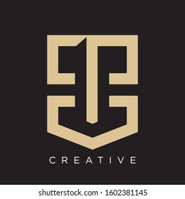 initial cp shield logo  luxury premium design vector icon