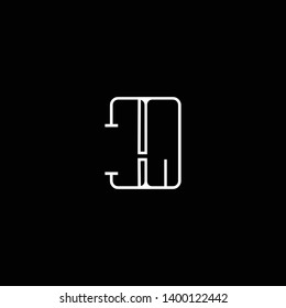 Initial CQ CO letter logo design in black background