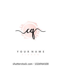 Initial CQ handwriting logo
