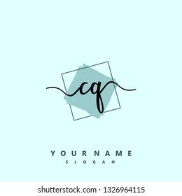 Initial CQ handwriting logo