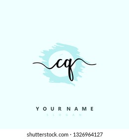 Initial CQ handwriting logo