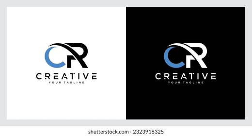 Initial CR Alphabets Letters Logo Monogram