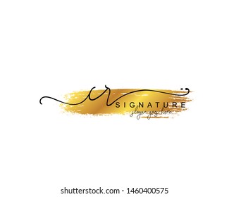 Initial CR beauty monogram and elegant logo design, handwriting logo of initial signature, wedding, fashion, floral and botanical with creative template.