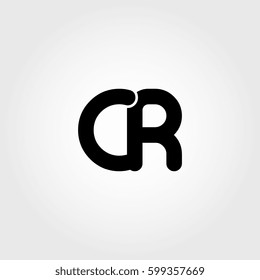 initial cr black business logo