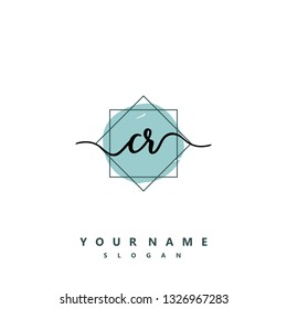 Initial CR handwriting logo