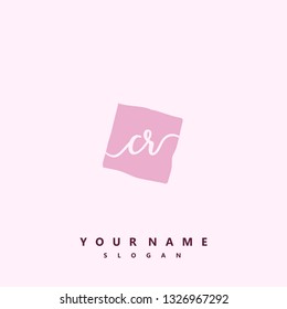 Initial CR handwriting logo