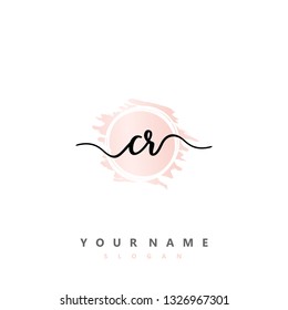 Initial CR handwriting logo