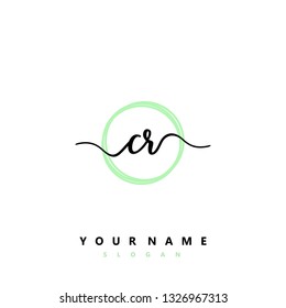 Initial CR handwriting logo