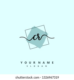 Initial CR handwriting logo