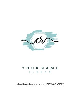 Initial CR handwriting logo