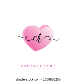 Initial CR handwriting logo