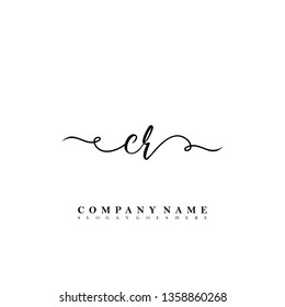 Initial CR handwriting logo