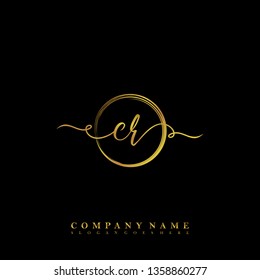 Initial CR handwriting logo