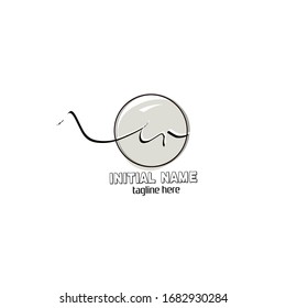 Initial Cr handwriting logo vector