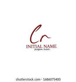 Vektorillustration des Initial-Cr-Handschrift-Logos