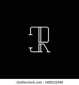 Initial CR letter logo design in black background