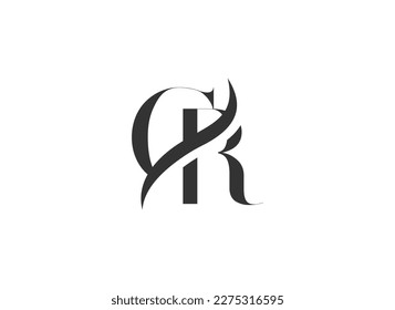 Initial CR-Buchstaben Logo Design Vektorvorlage. Design-Vektorgrafik für kreative CR-Buchstaben-Logo.