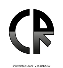 Initial CR Logo in a Circle Shape