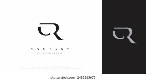 Initial CR Logo Design Vector 