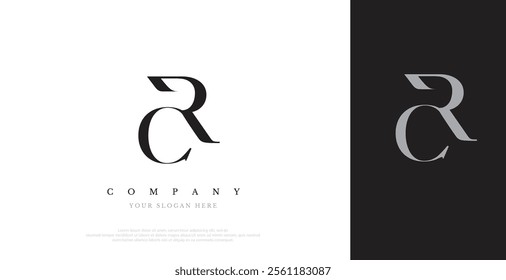 Initial CR Logo Design Vector 