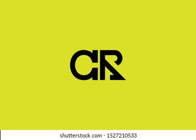 Initial CR RC Letter Logo Design Vector Template. Monogram and Creative Alphabet C R Letters icon Illustration.