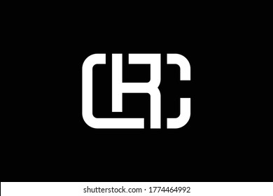 Initial CR RC modern monogram and elegant logo design, Professional Letters Vector Icon Logo on black background.