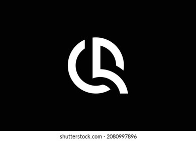 Initial CR RC modern monogram and elegant logo design, Professional Letters Vector Icon Logo on black background.