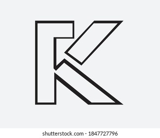 initial creative k logo letters and logo designs