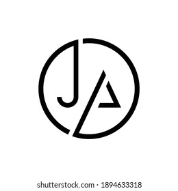 Initial Creative letter JA Logo Design Brand Consulting Vector Template
