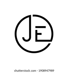 Initial Creative letter JE Logo Design Brand Consulting Vector Template