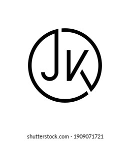 Letra creativa inicial Plantilla de vectores de consultoría de marca de diseño de logotipo JK