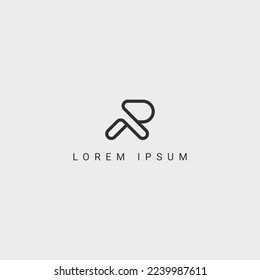 Initial Creative Letters AR, RA Logo Monogram Icon Vector.