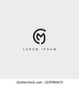 Initial Creative Letters CM, MC Logo Monogram Icon Vector.