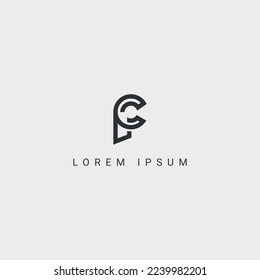Initial Creative Letters PC, CP Logo Monogram Icon Vector.