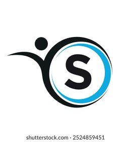 Initial Creative Logo combine with letter S vector template