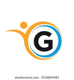 Initial Creative Logo combine with letter G vector template