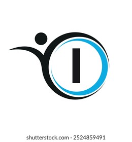 Initial Creative Logo combine with letter I vector template
