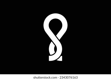 Initial Creative logo design template creative and professional infinity logo on black background

